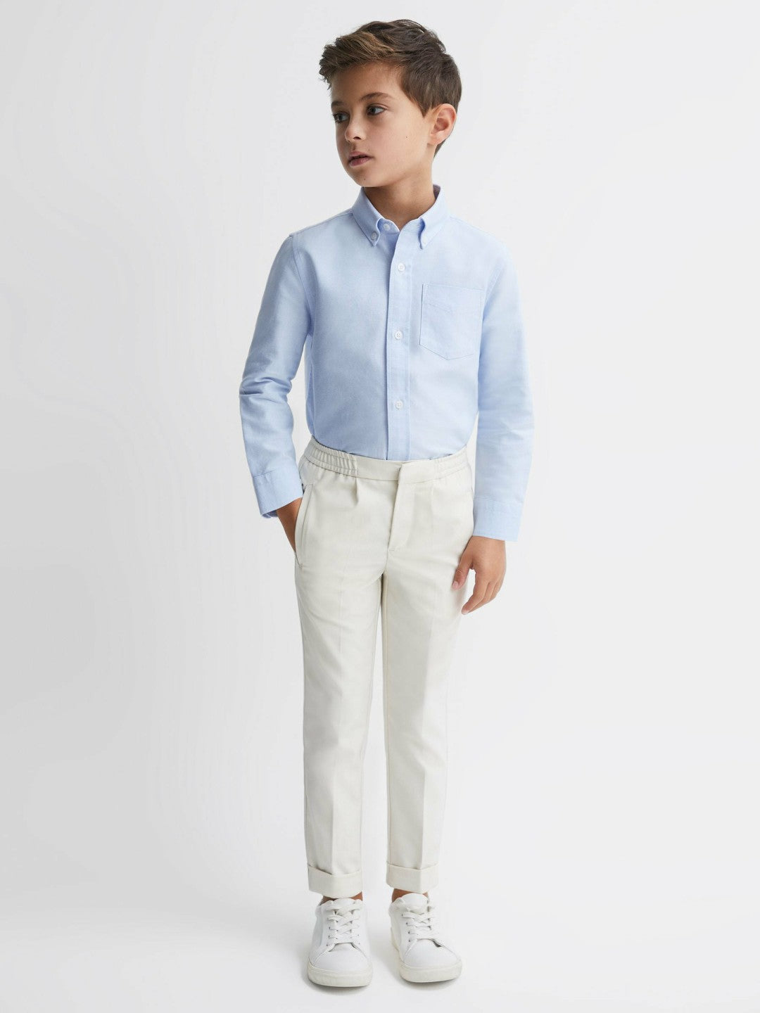 3-9 yrs Button Down Oxford Shirt Soft Blue | Children