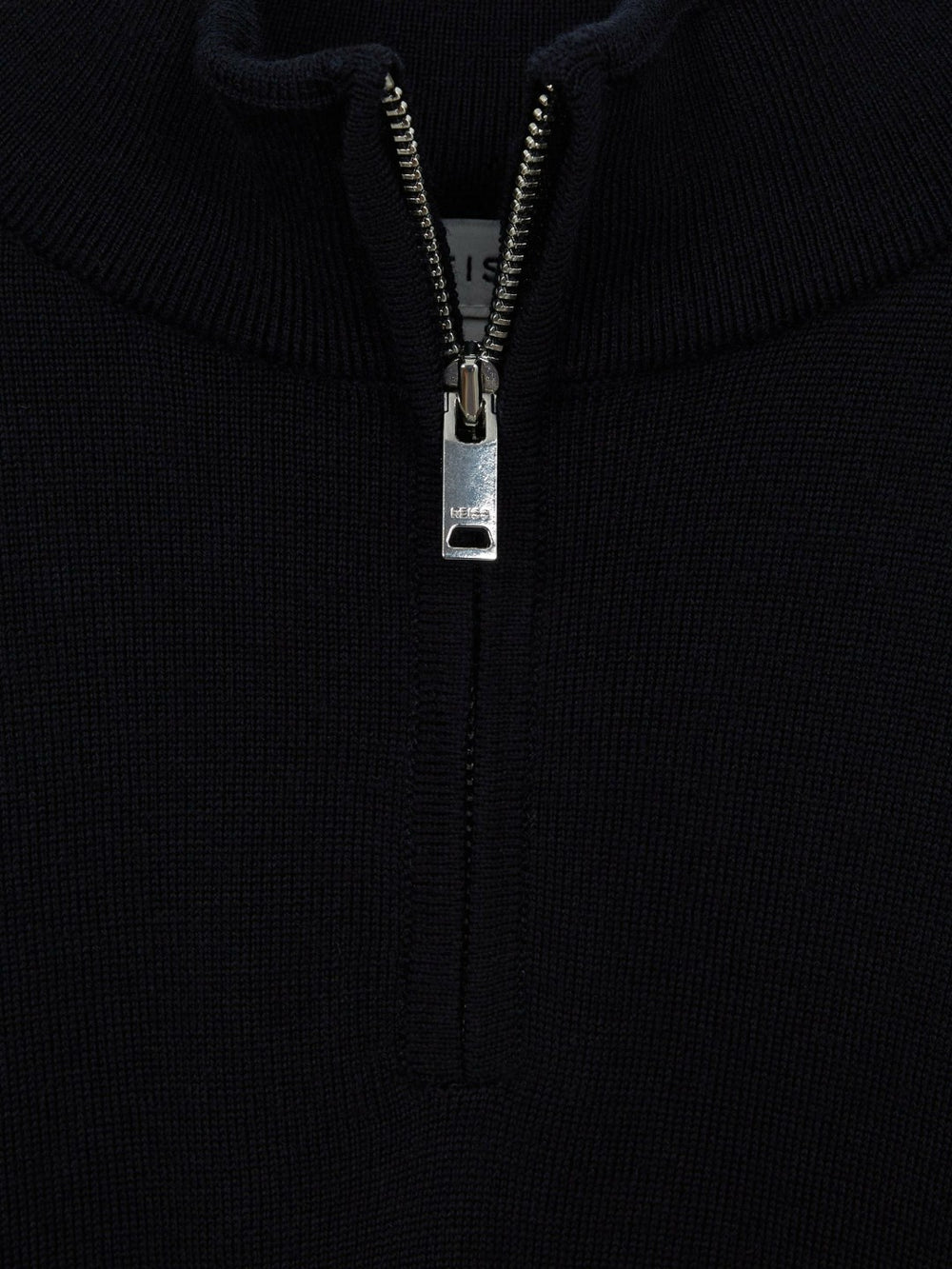 9-14 yrs Merino Wool Zip-Neck Jumper Navy | Children