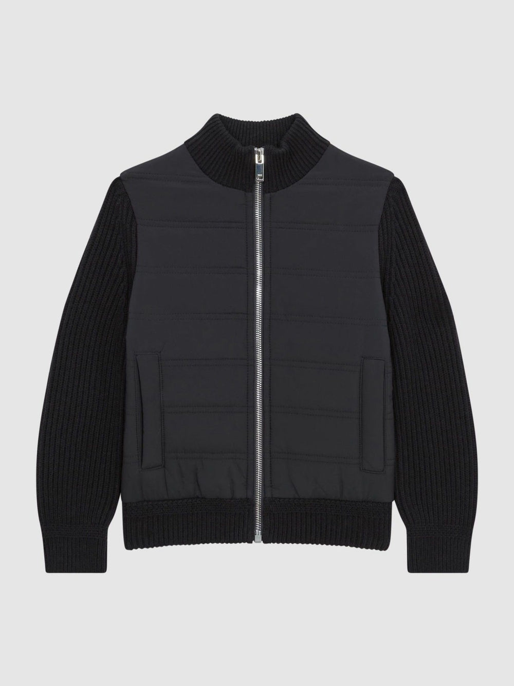 3-9 yrs Hybrid Zip Through Quilted Jacket Navy | Children
