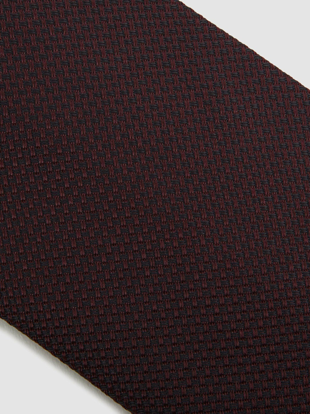 Textured Silk Blend Tie Burgundy | Mens