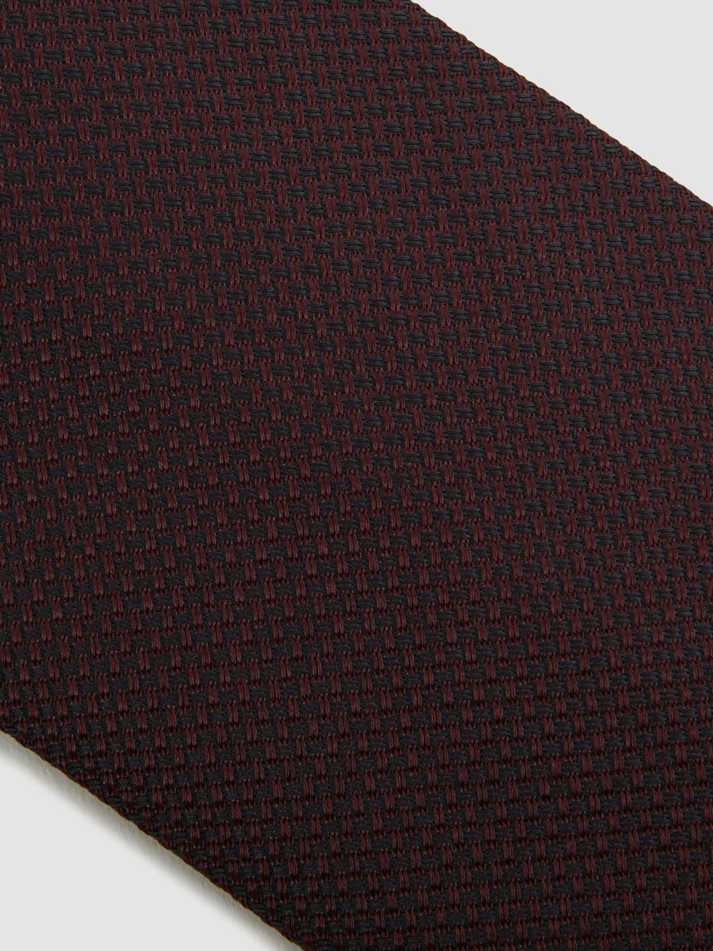 Textured Silk Blend Tie Burgundy | Mens