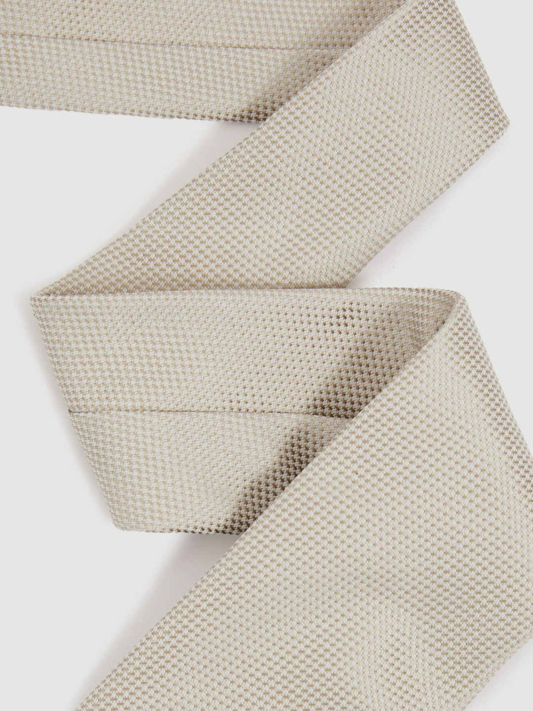 Textured Silk Blend Tie Soft Champagne | Mens