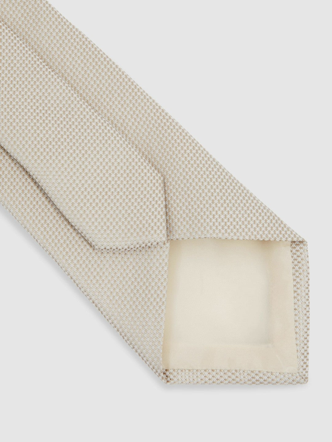 Textured Silk Blend Tie Soft Champagne | Mens