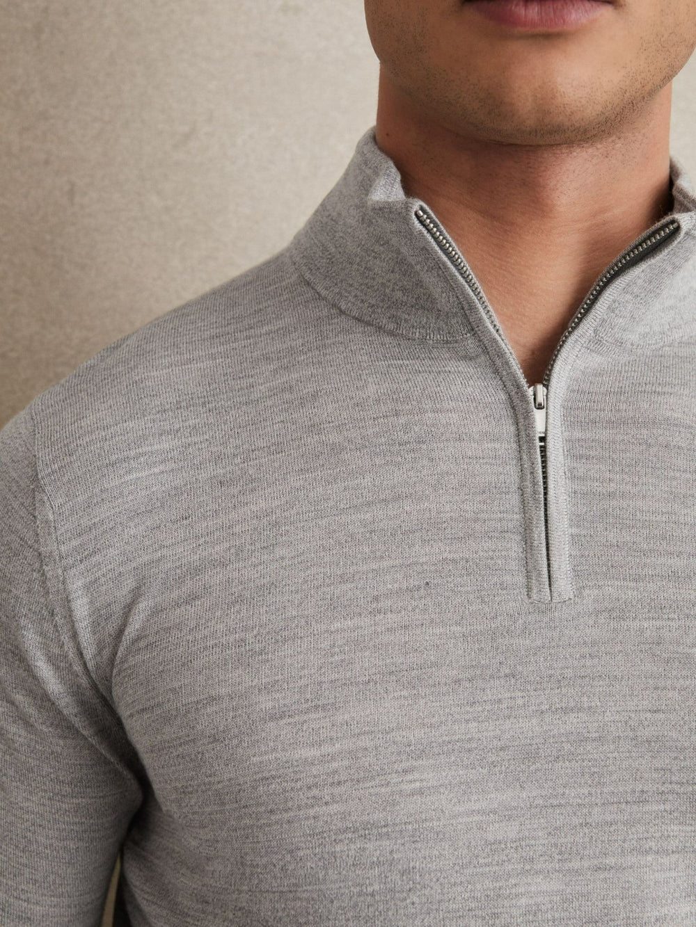 Merino Wool Half-Zip Jumper  | Mens