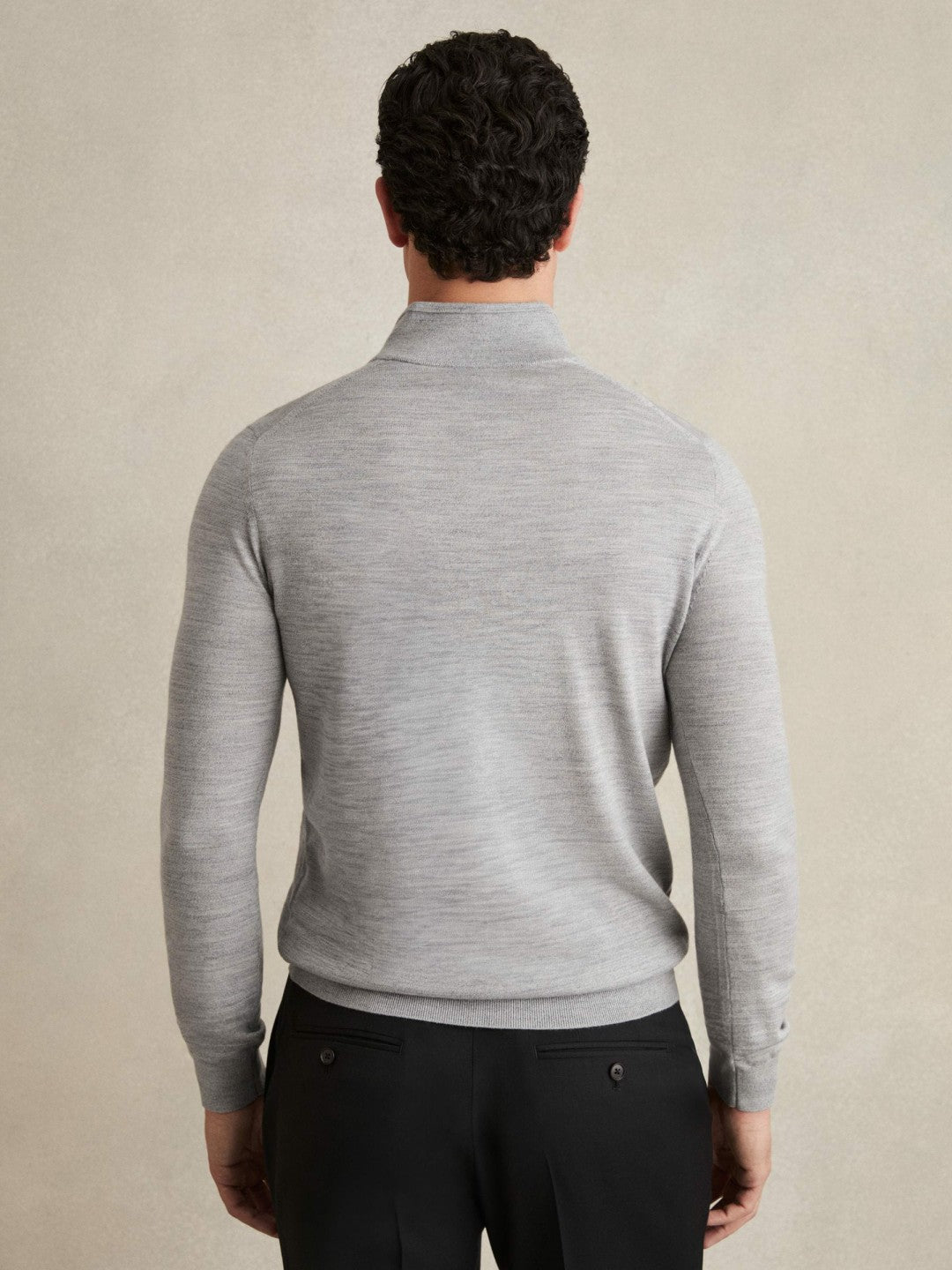 Merino Wool Half-Zip Jumper  | Mens
