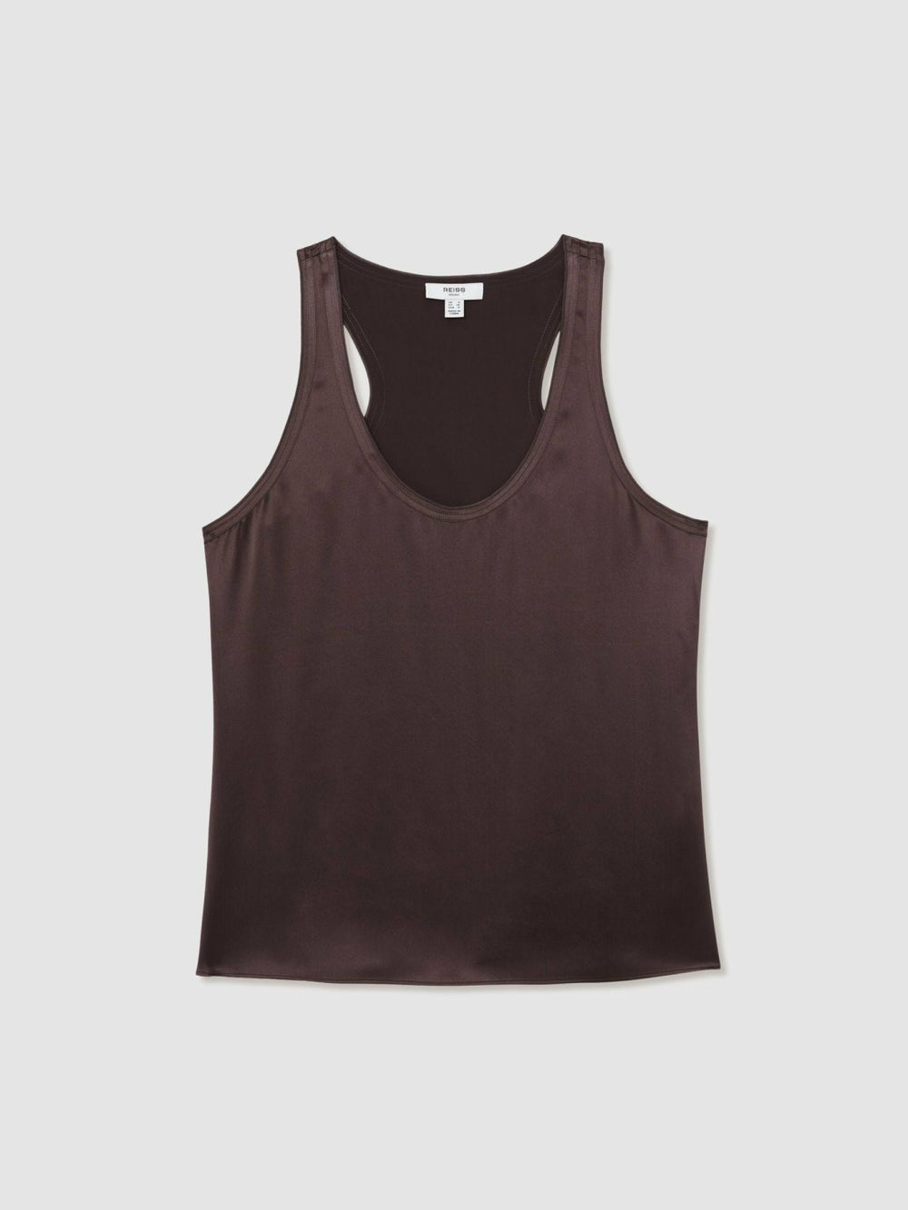Silk Scoop-Neck Vest Mauve | Womens