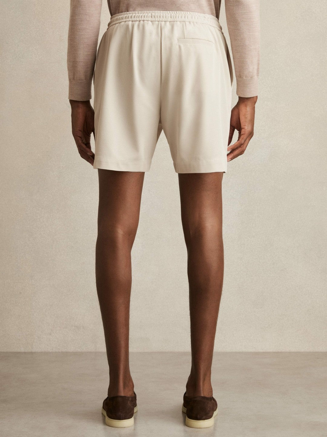 Textured Drawstring Shorts Stone | Mens