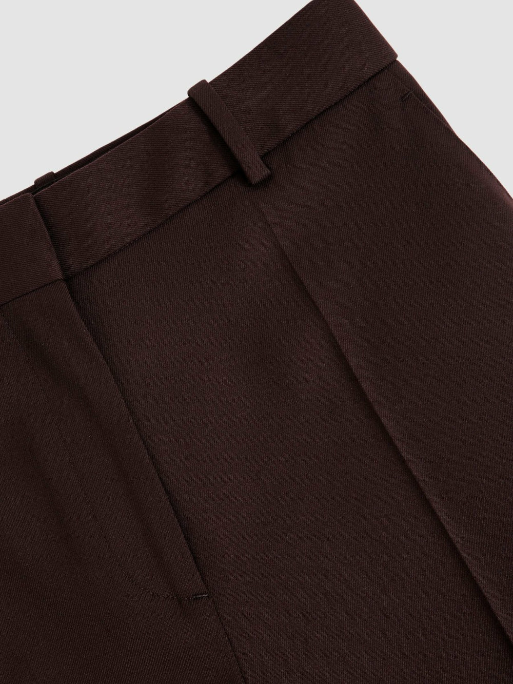 Wool-Blend Wide-Leg Suit Trousers Aubergine | Womens