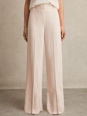 Wide-Leg Suit Trousers Pink | Womens
