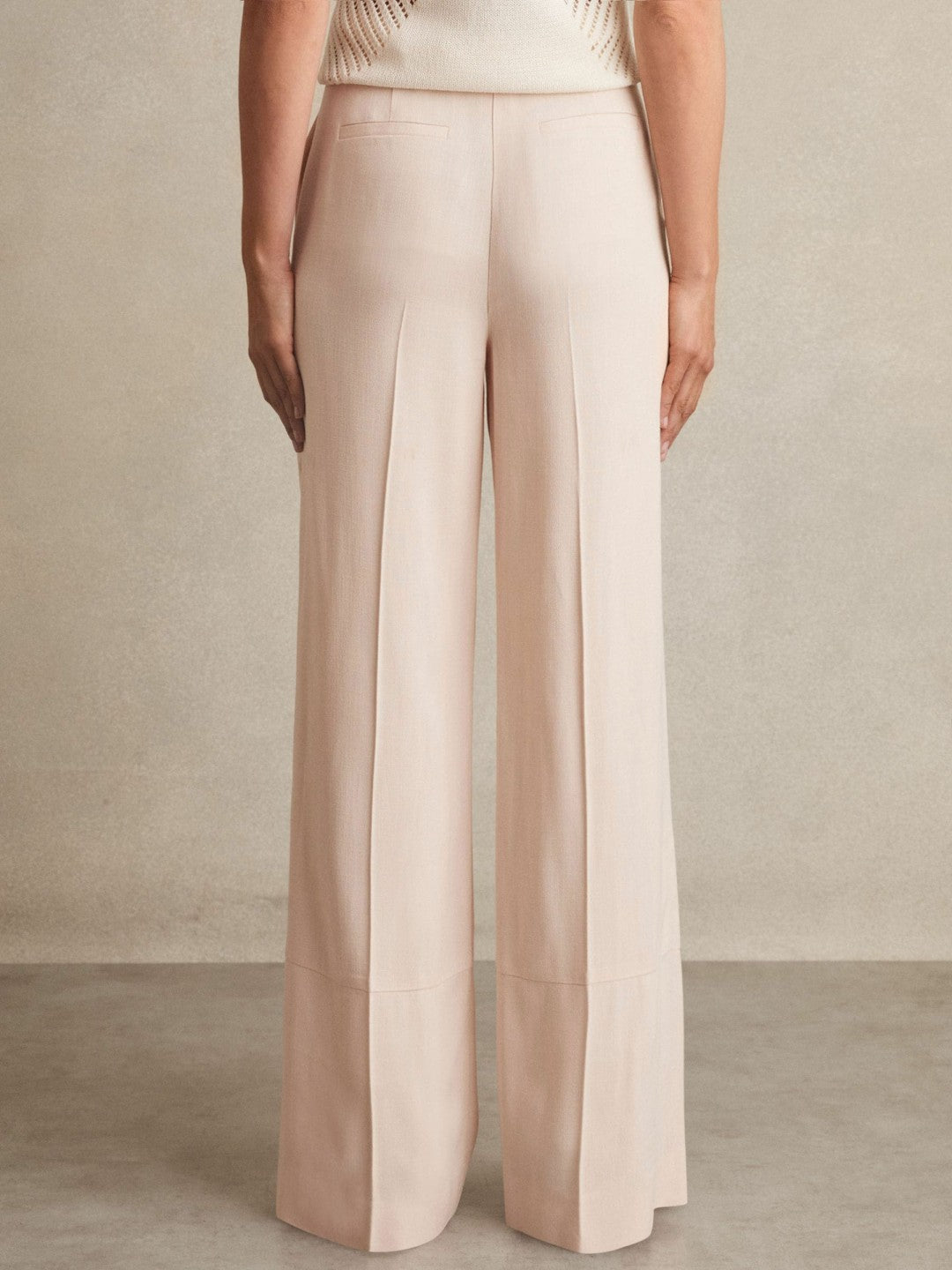 Wide-Leg Suit Trousers Pink | Womens