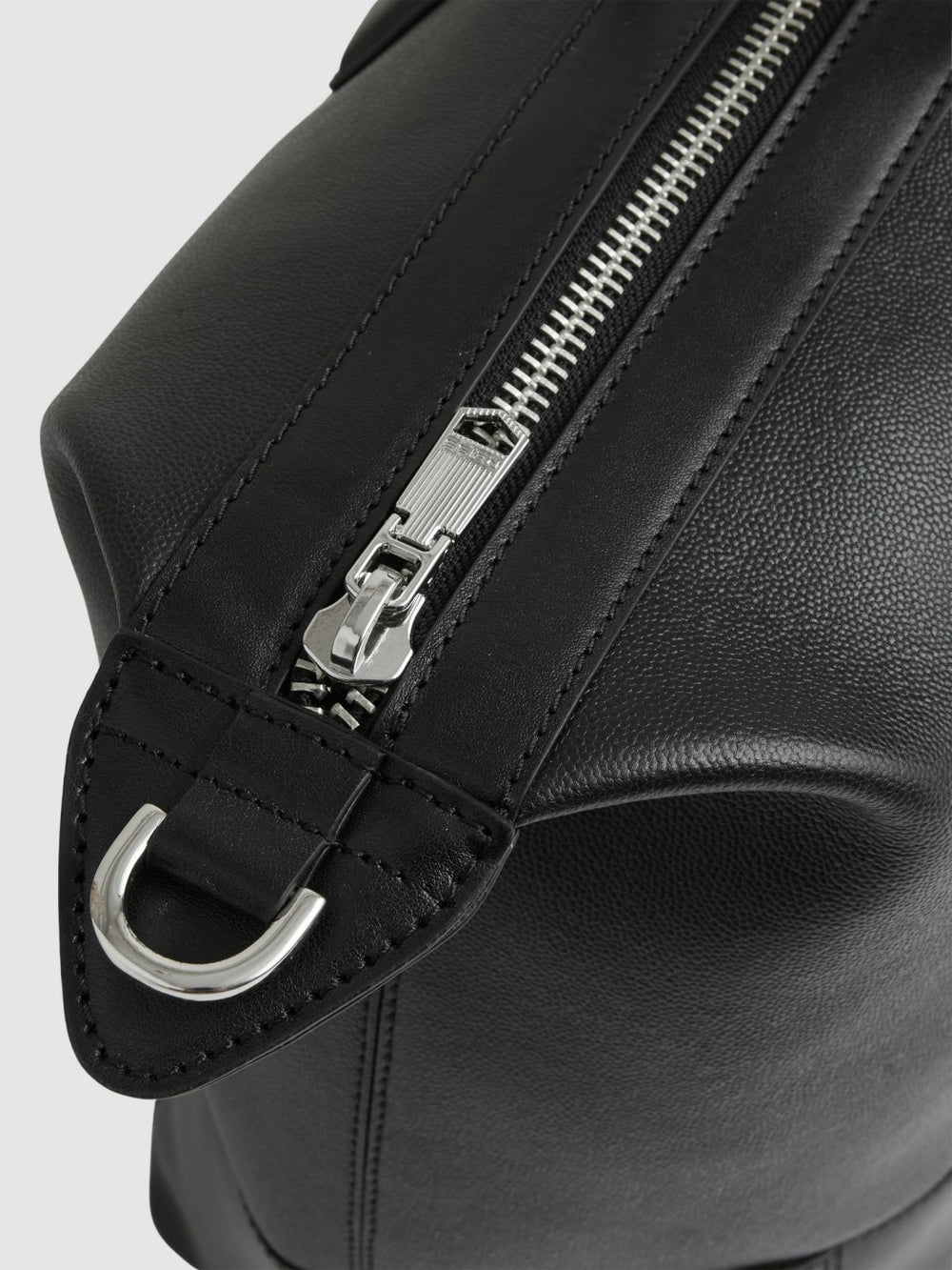 Micro-Grain Leather Holdall Black | Mens
