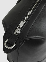 Micro-Grain Leather Holdall Black | Mens
