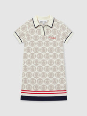 13-14 yrs SmileyWorld Knitted Polo Dress Off White | Children