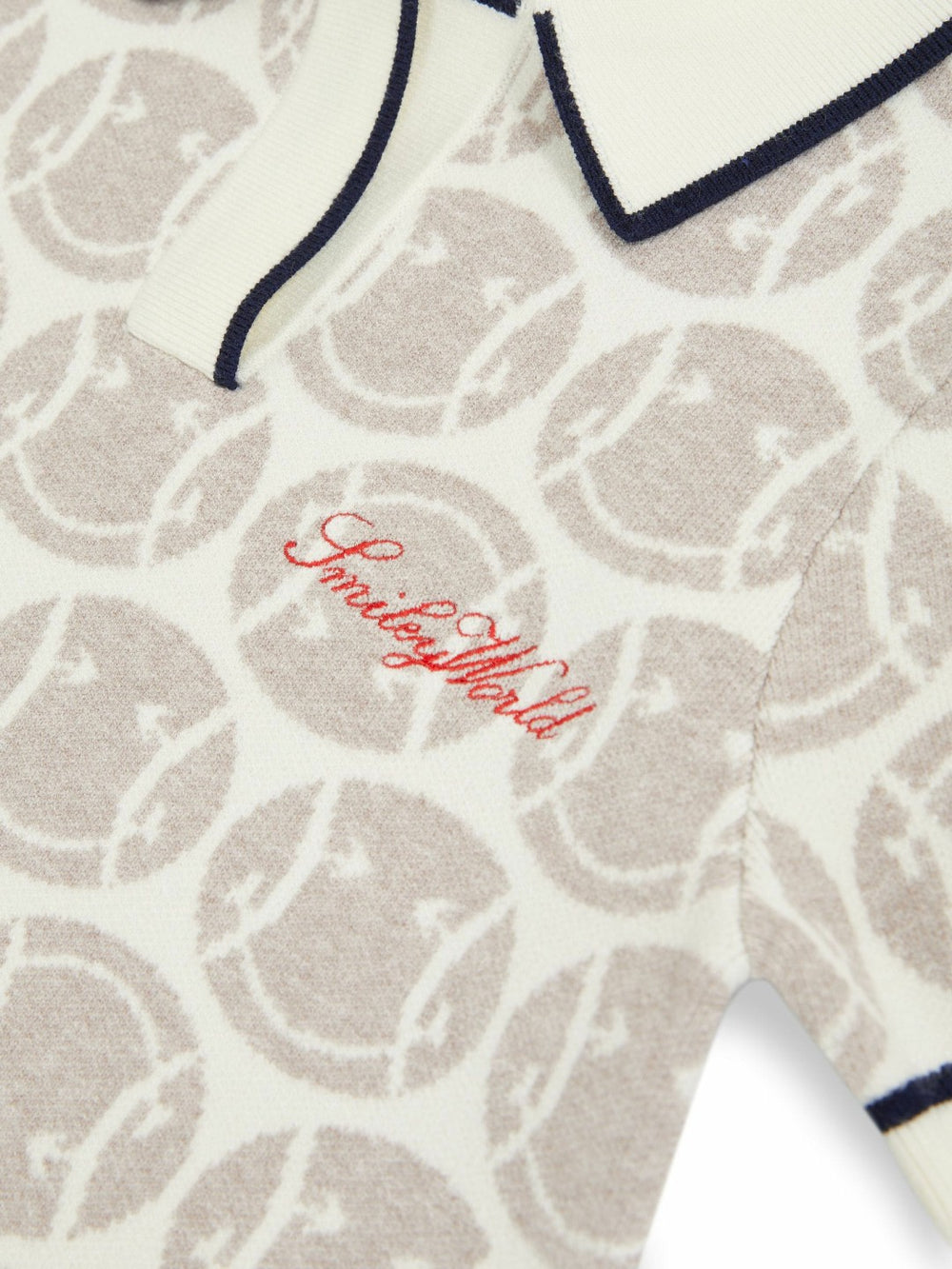 13-14 yrs SmileyWorld Knitted Polo Dress Off White | Children