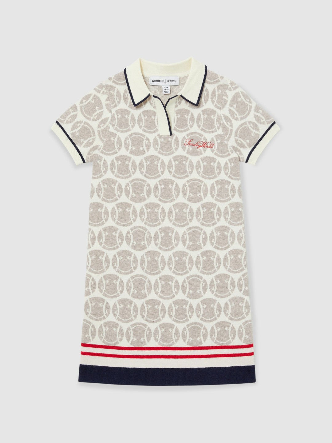 4-9 yrs SmileyWorld Knitted Polo Dress Off White | Children