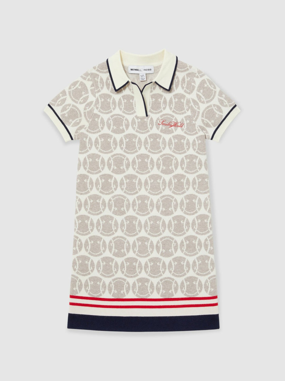 4-9 yrs SmileyWorld Knitted Polo Dress Off White | Children