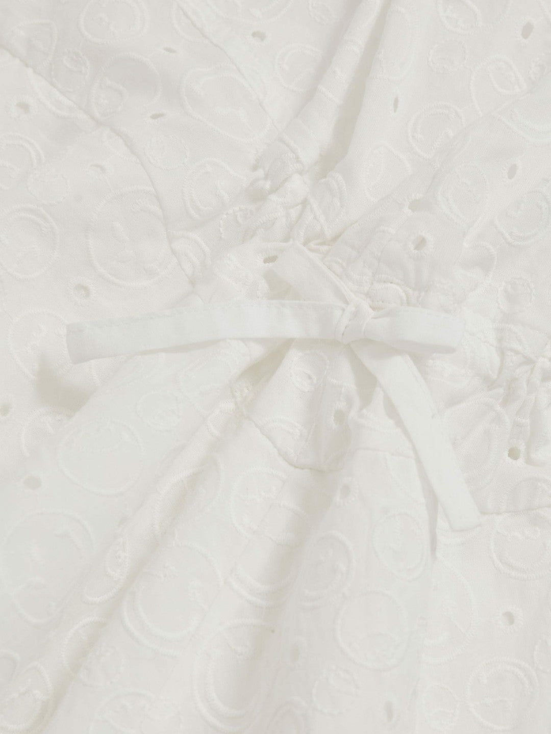 9-13 yrs SmileyWorld Broderie Logo Dress Ivory | Children