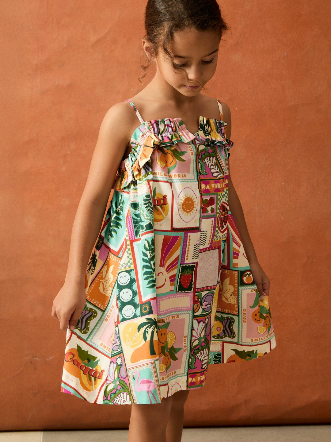 4-9 yrs SmileyWorld Motif-Print Dress Multi | Children