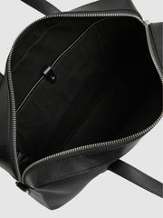 Micro-Grain Leather Briefcase Black | Mens