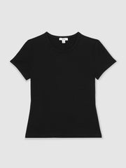 Stretch-Cotton Crew-Neck T-Shirt Black | Womens