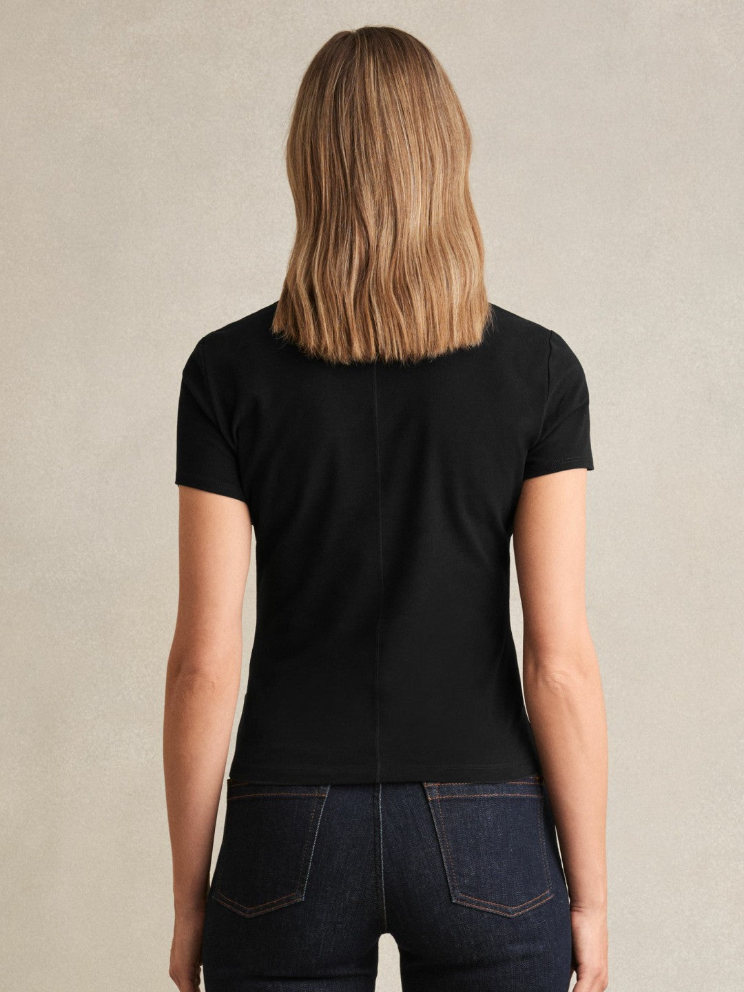 Stretch-Cotton Crew-Neck T-Shirt Black | Womens