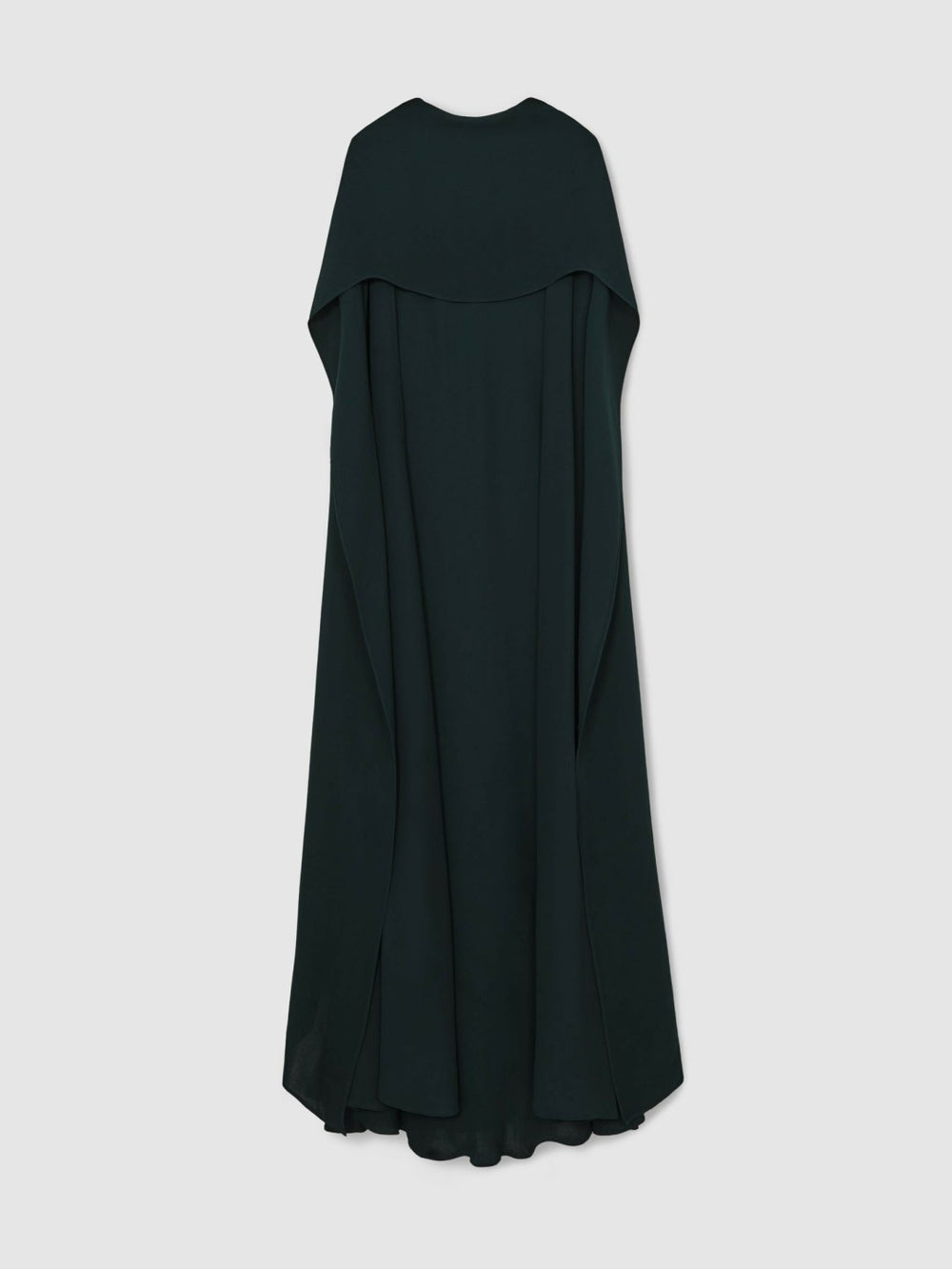 Crepe Cape Maxi Dress Teal Green | Womens