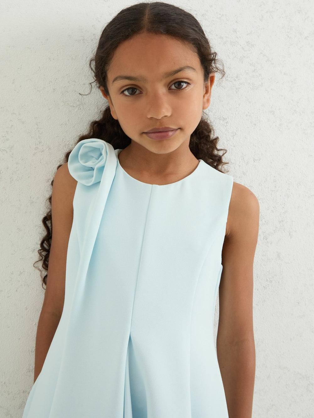 4-9 yrs Flower-Detail Fit-And-Flare Dress Blue | Children