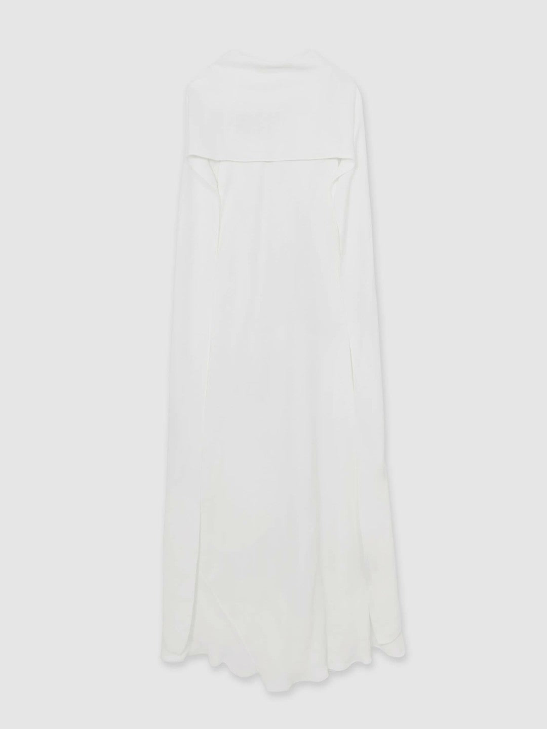 Crepe Cape Maxi Dress White | Womens
