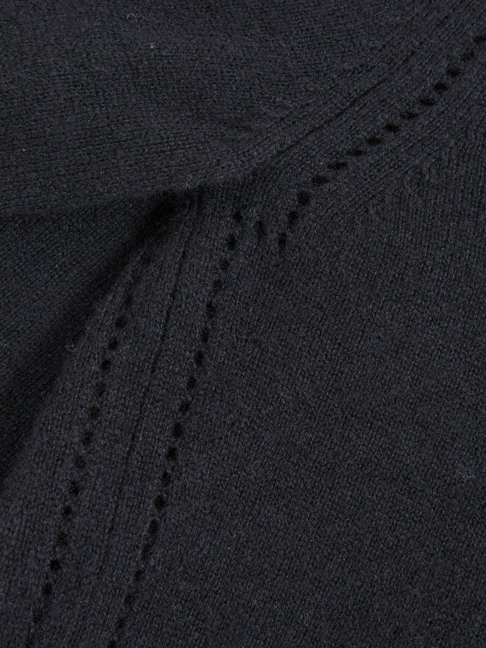 9-13 yrs Wool-Blend Open-Stitch Jumper with Cashmere Navy | Children