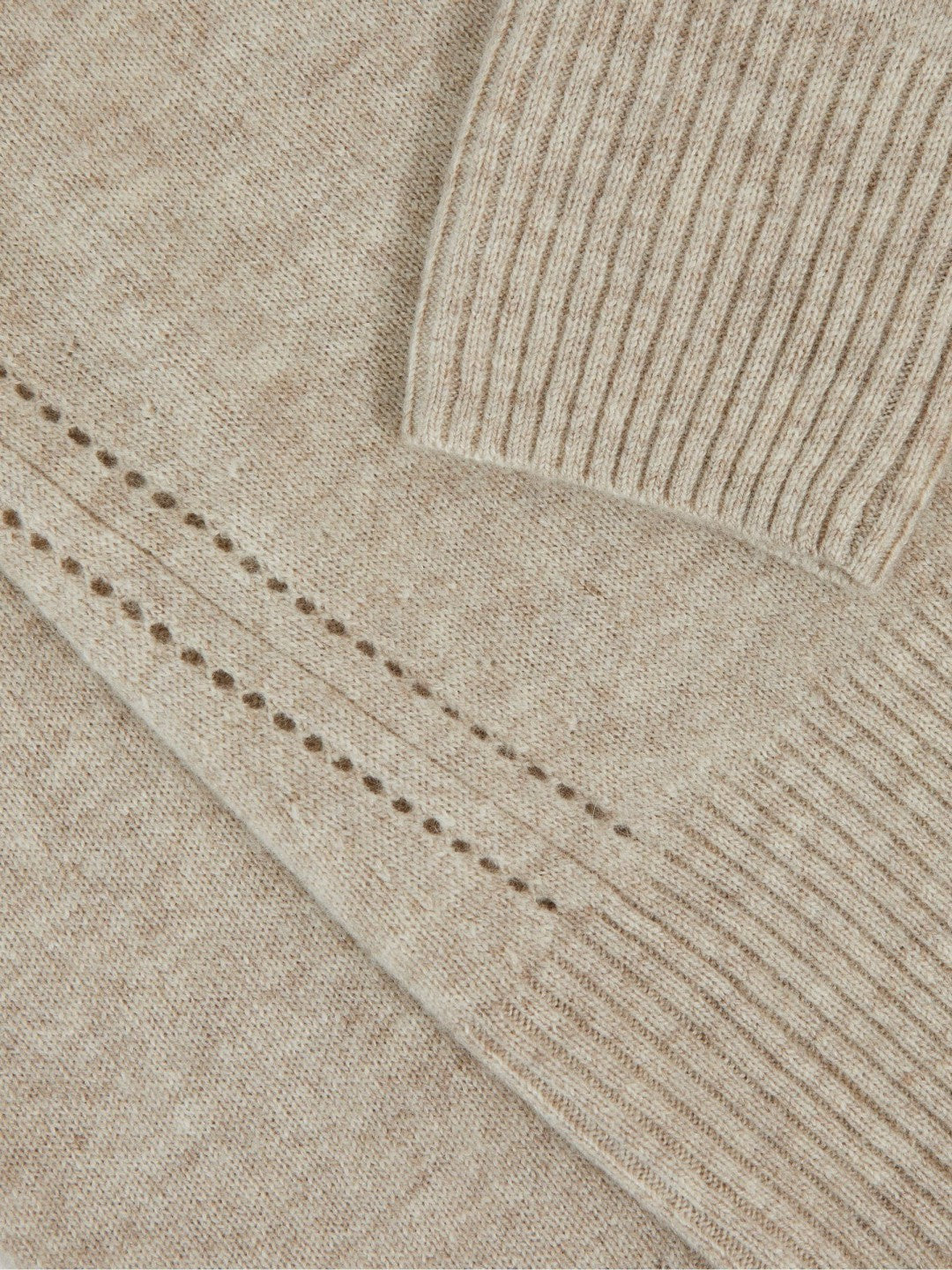 9-13 yrs Wool-Blend Open-Stitch Jumper with Cashmere Oatmeal | Children