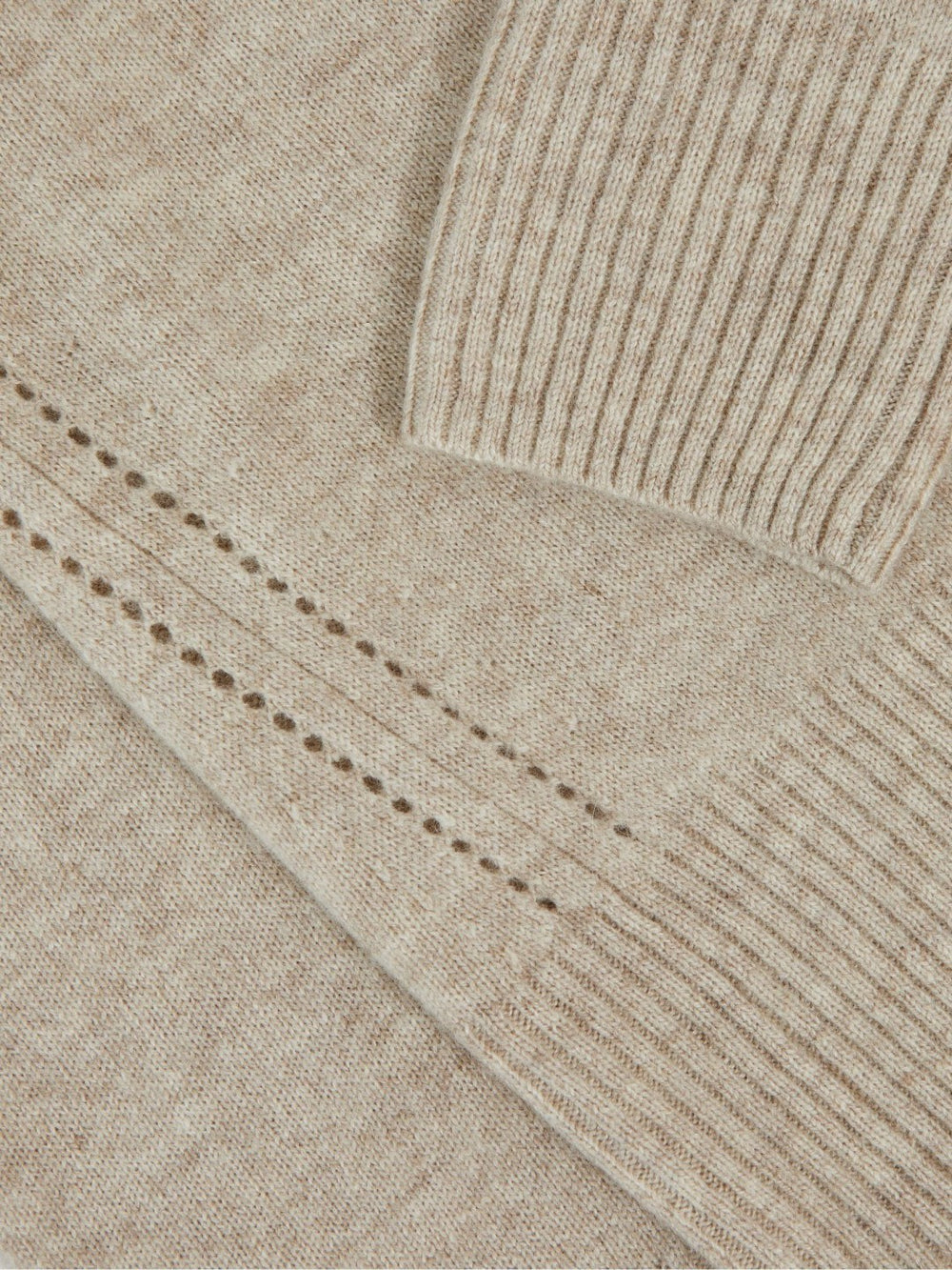 9-13 yrs Wool-Blend Open-Stitch Jumper with Cashmere Oatmeal | Children