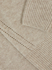 9-13 yrs Wool-Blend Open-Stitch Jumper with Cashmere Oatmeal | Children