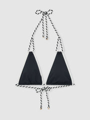 Triangle Twist-Strap Bikini Top Navy/White | Womens