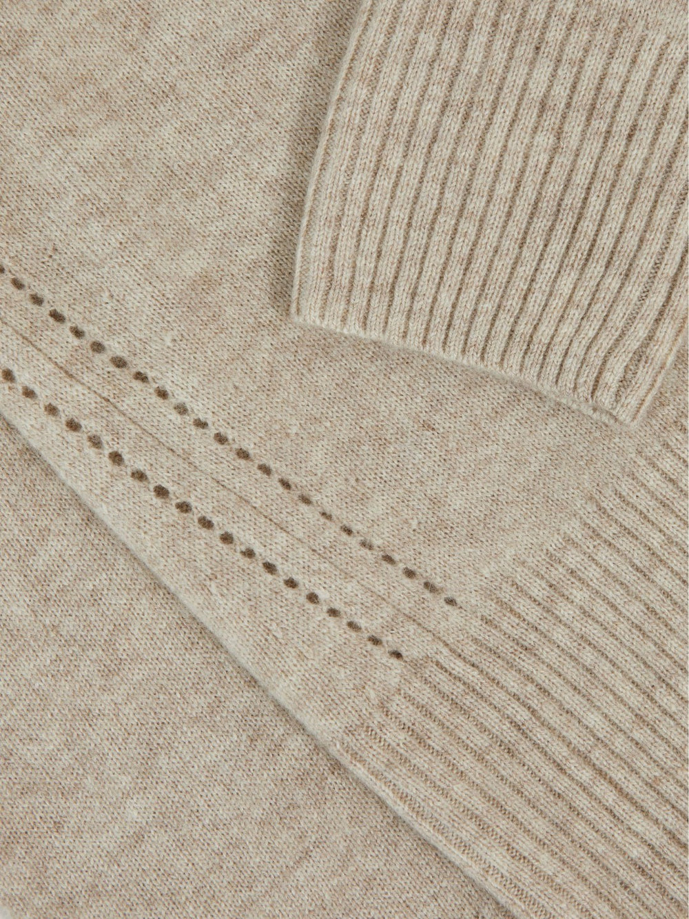 3-9 yrs Wool-Blend Open-Stitch Jumper with Cashmere Oatmeal | Children
