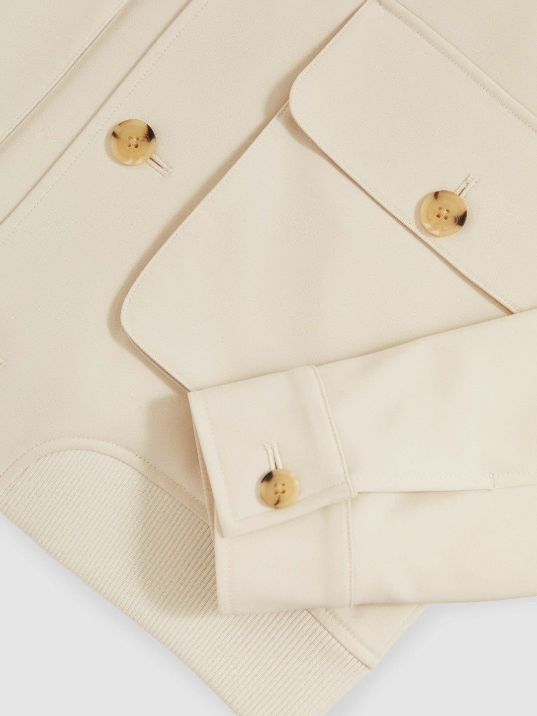 Cotton-Blend Button-Through Jacket Light Stone | Mens