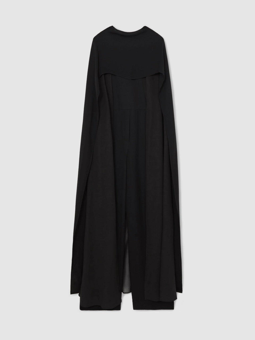 Wide-Leg Cape Jumpsuit Black | Womens