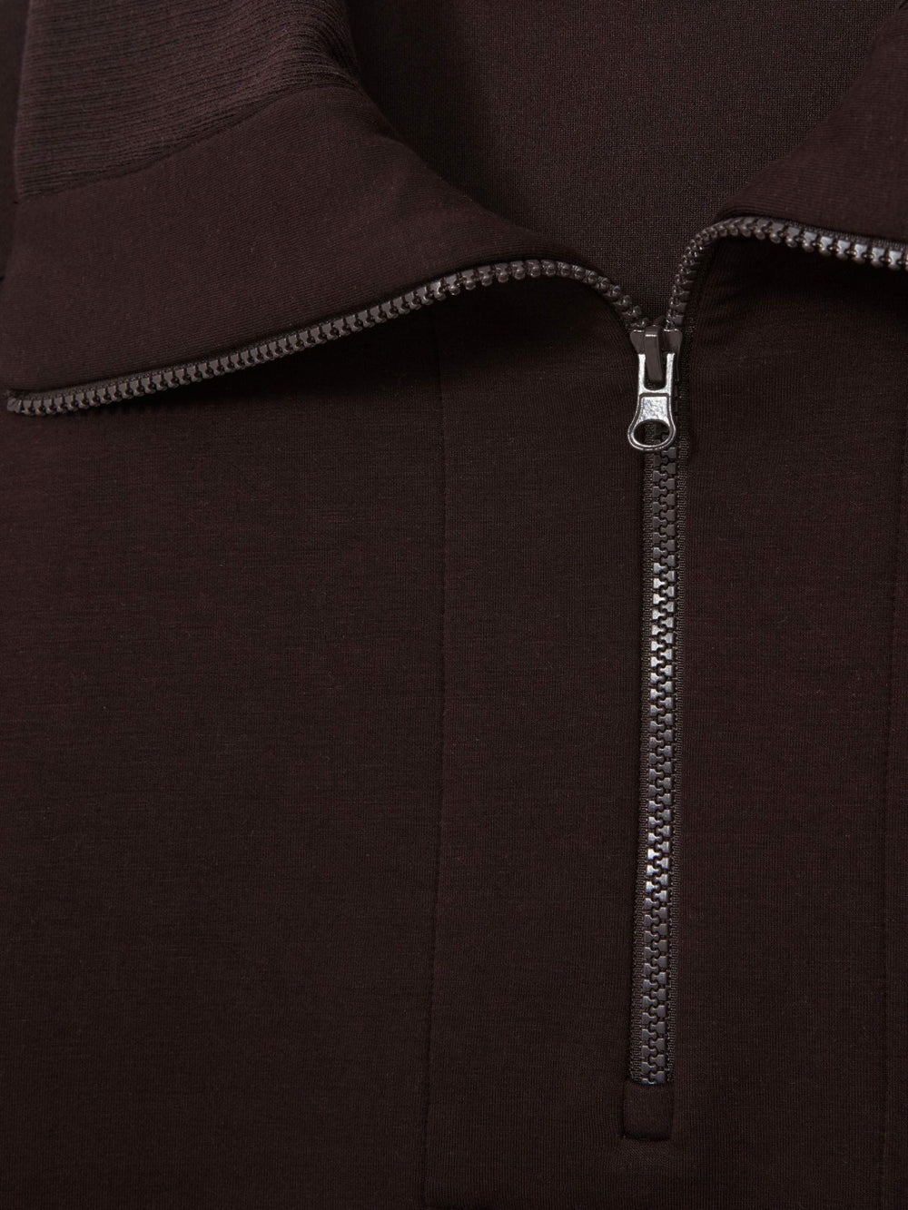 Interlock Half Zip Drawstring Hem Sweatshirt Plum | Womens