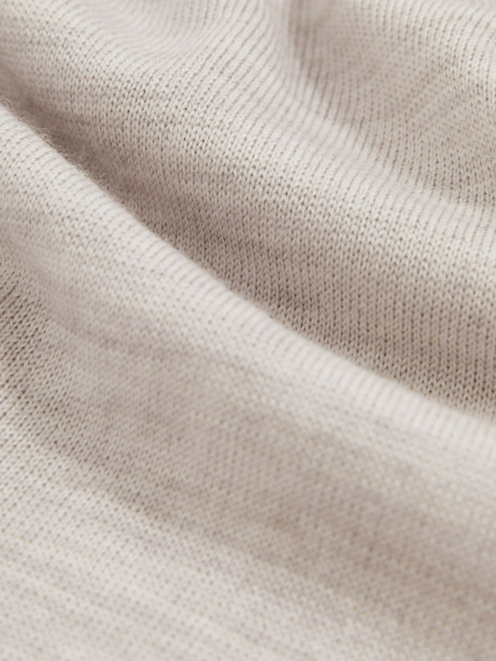 Merino Wool Open-Collar Polo Shirt Wicker Brown Melange | Mens