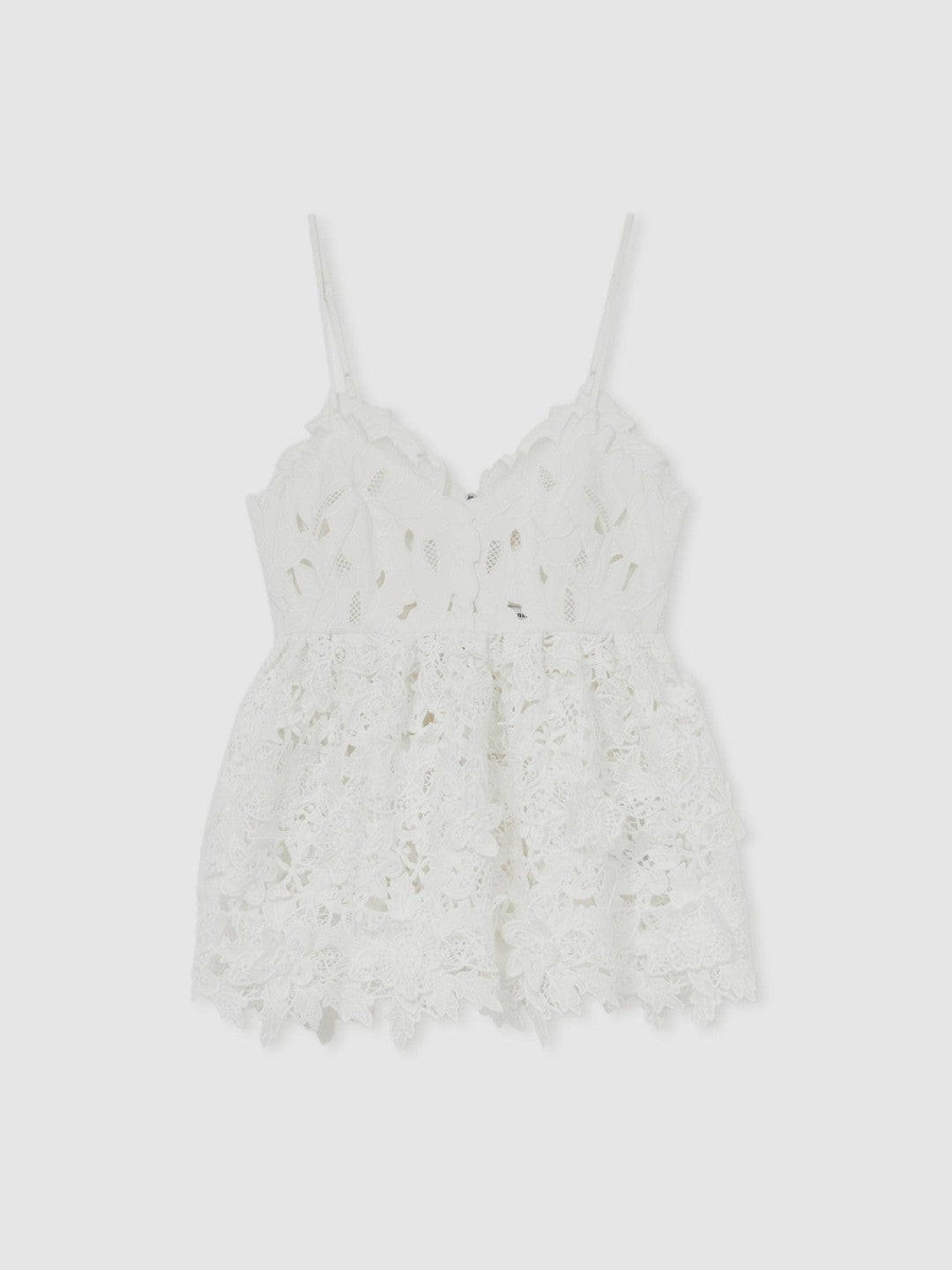 Cotton Cut Out Lace Cami Top Ivory | Womens