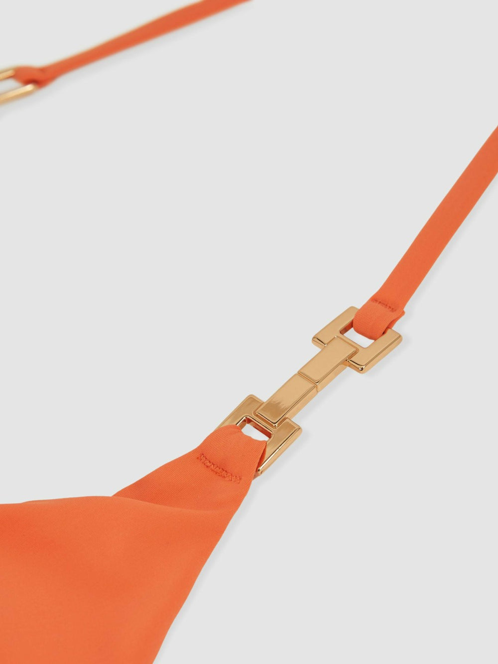 Triangle Halter Neck Bikini Top Coral Orange | Womens