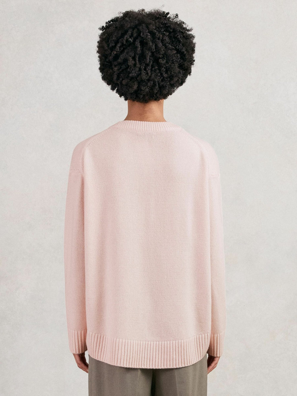 Wool-Cashmere Crew-Neck Jumper Pink | Womens