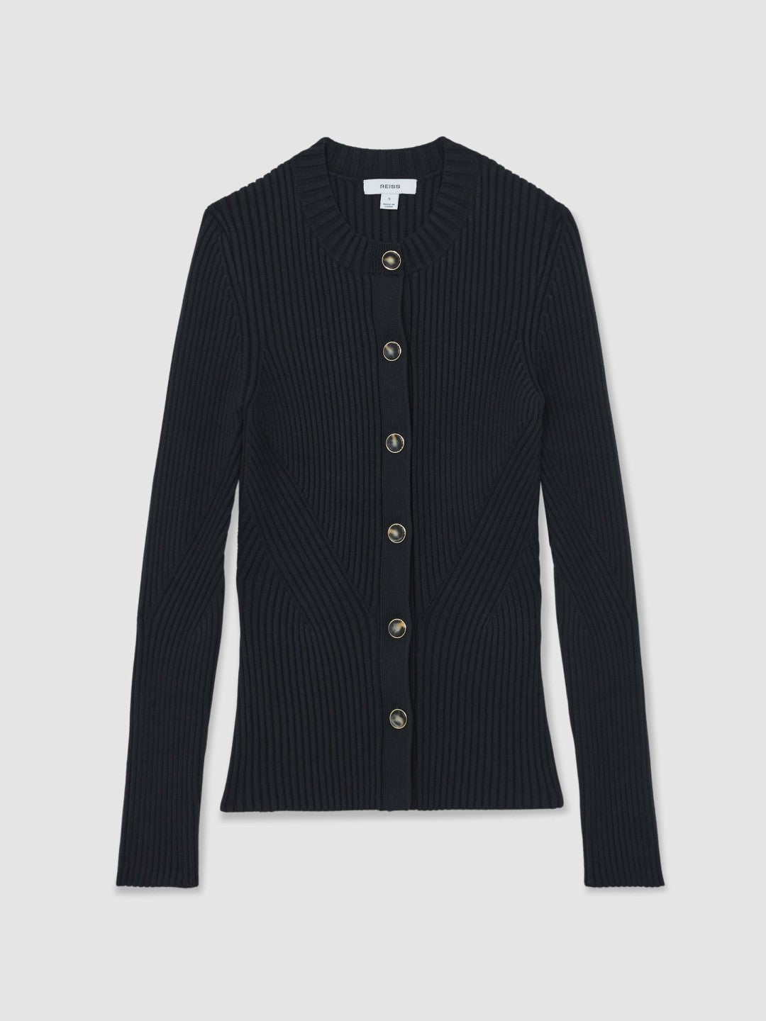 Button Front Knit Cardigan Navy | Womens