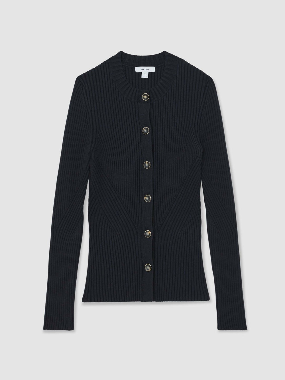 Button Front Knit Cardigan Navy | Womens