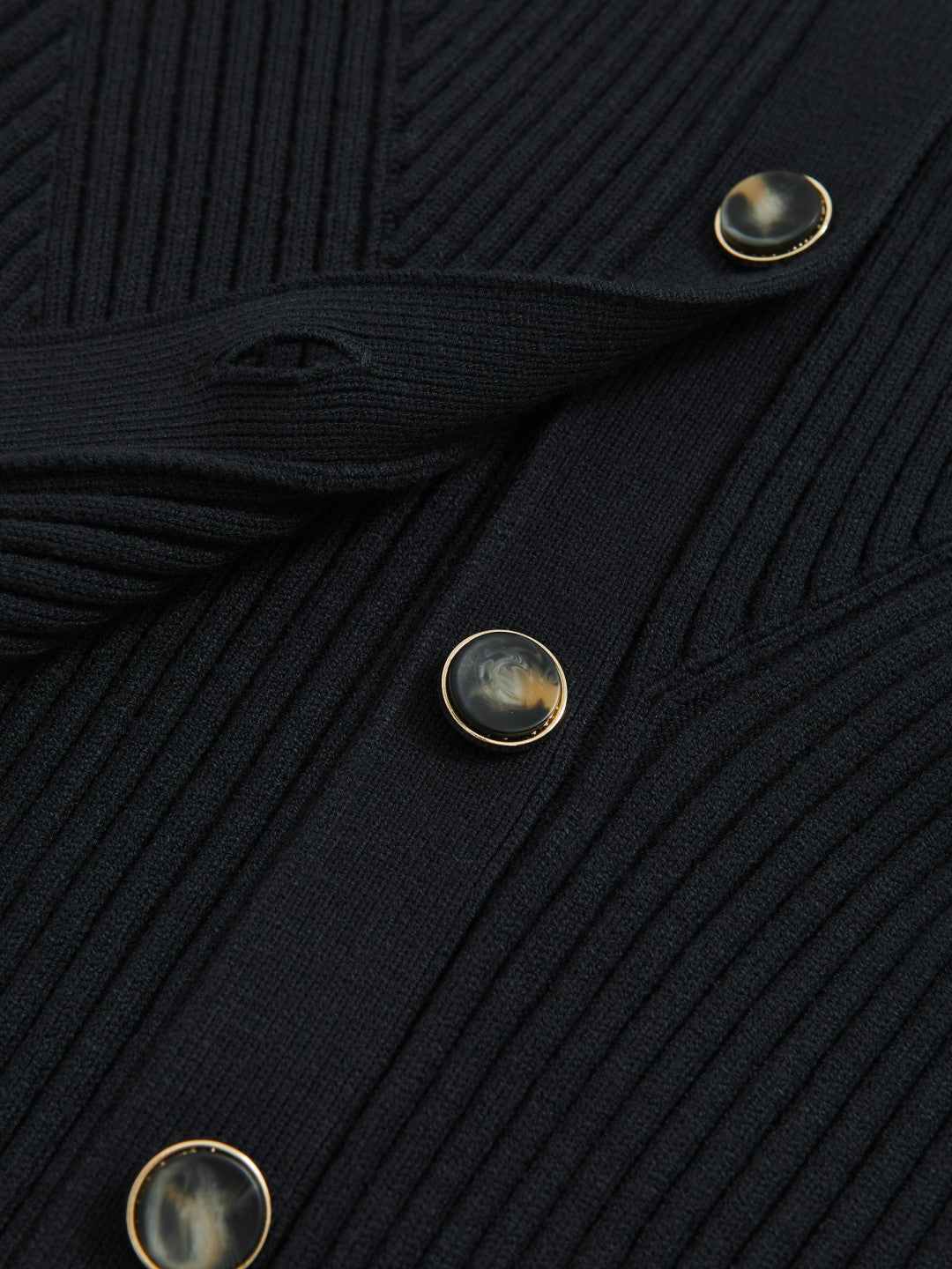 Button Front Knit Cardigan Navy | Womens