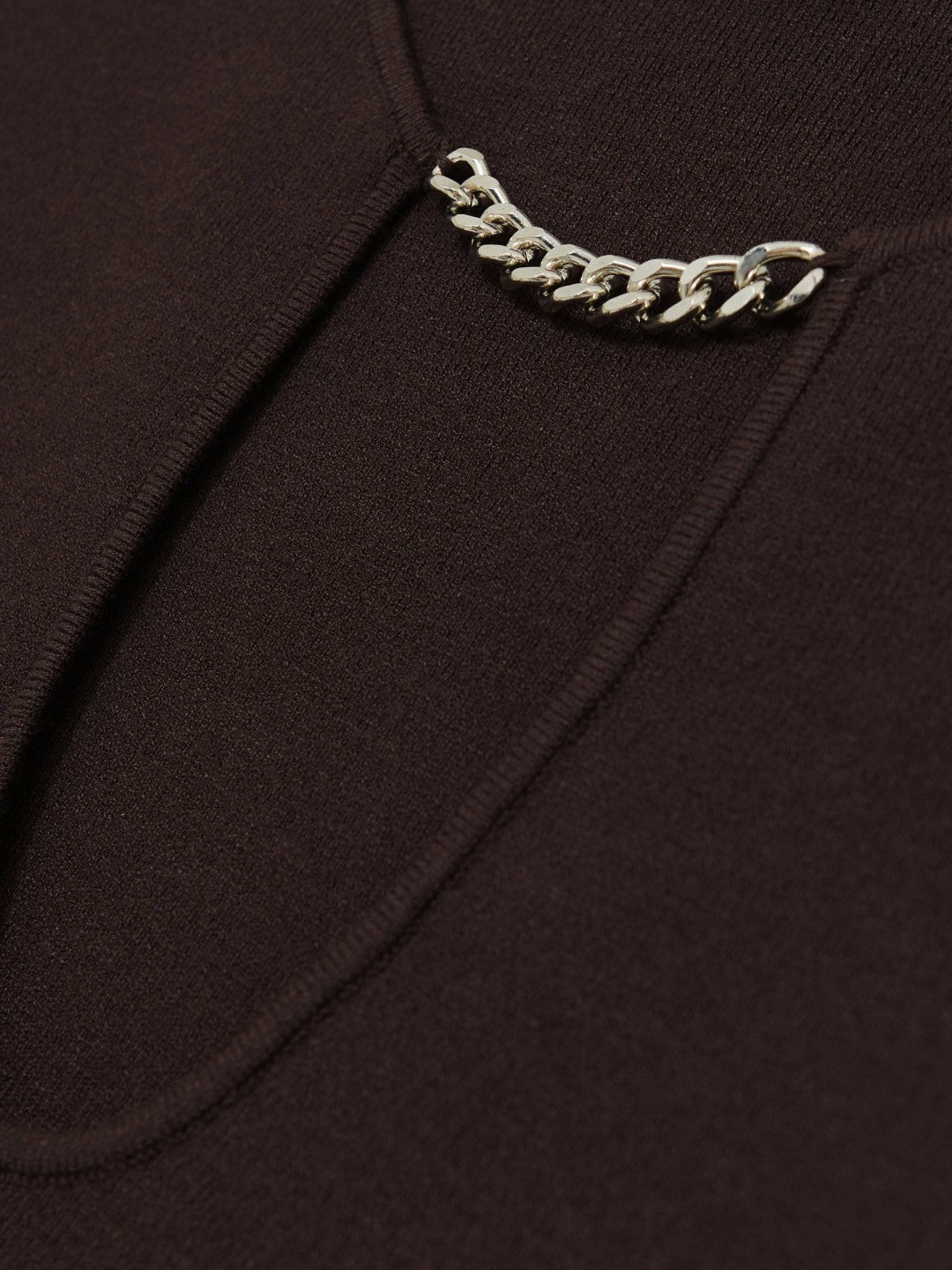 Chain-Detail Keyhole Knit Top Plum | Womens