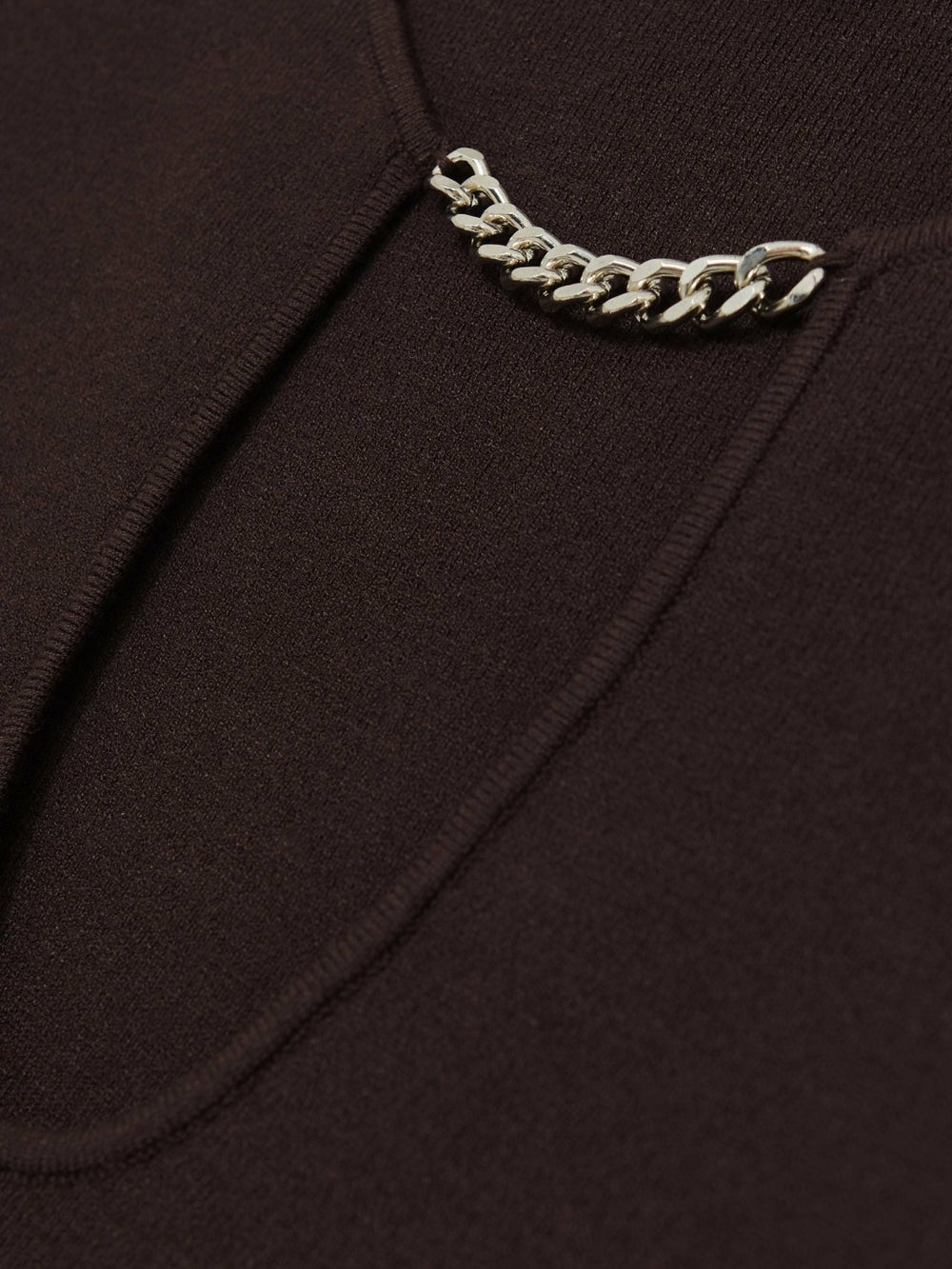 Chain-Detail Keyhole Knit Top Plum | Womens
