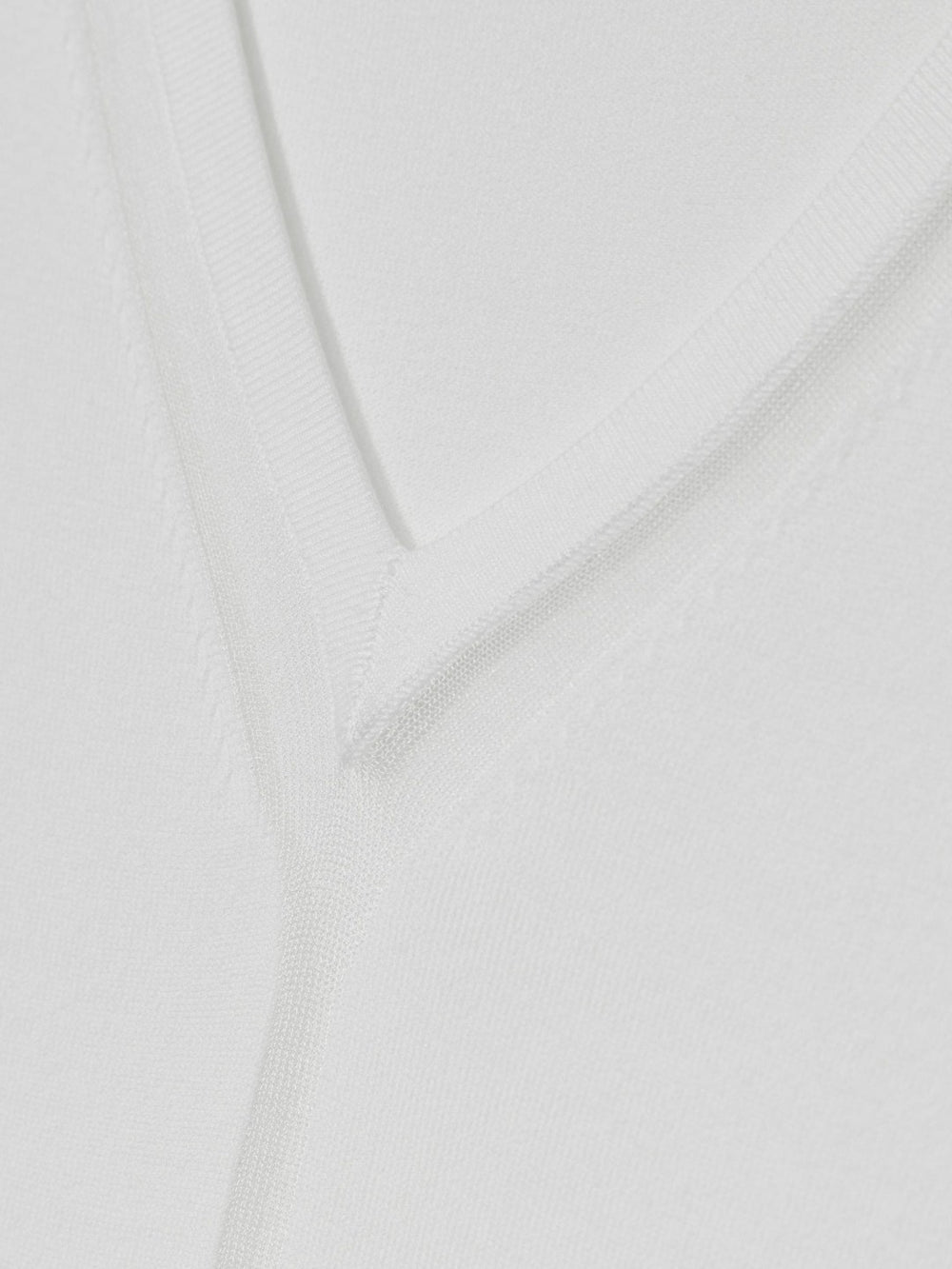 Sheer-Detail V-Neck Top White | Womens