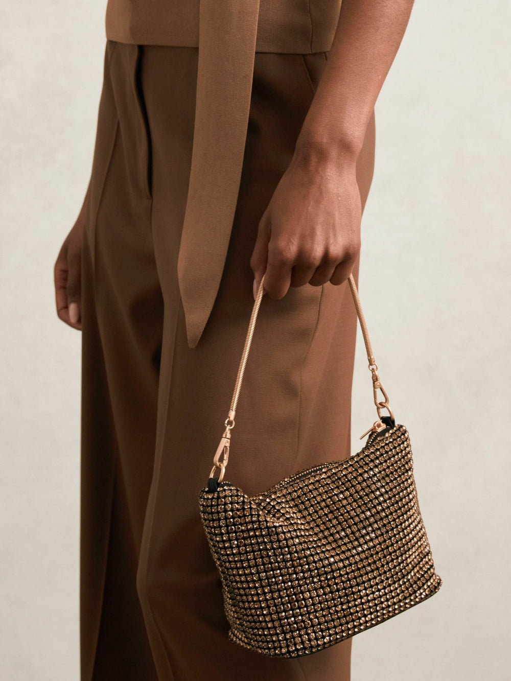 Crystal Bracelet Pouch Bag Gold | Womens