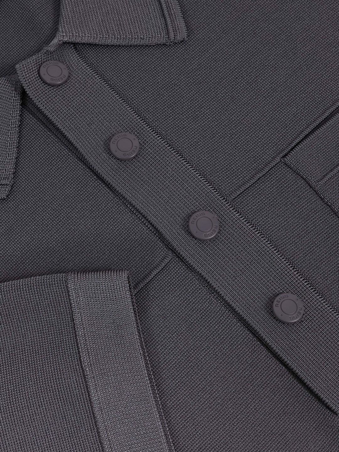 Press-Stud Seam-Detail Polo Shirt Airforce Blue | Mens