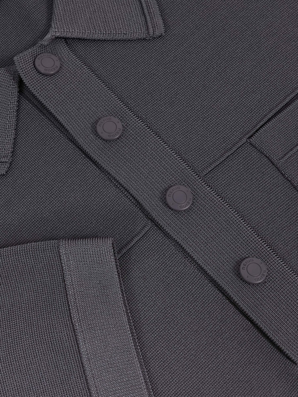 Press-Stud Seam-Detail Polo Shirt Airforce Blue | Mens